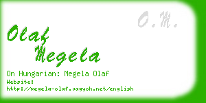 olaf megela business card